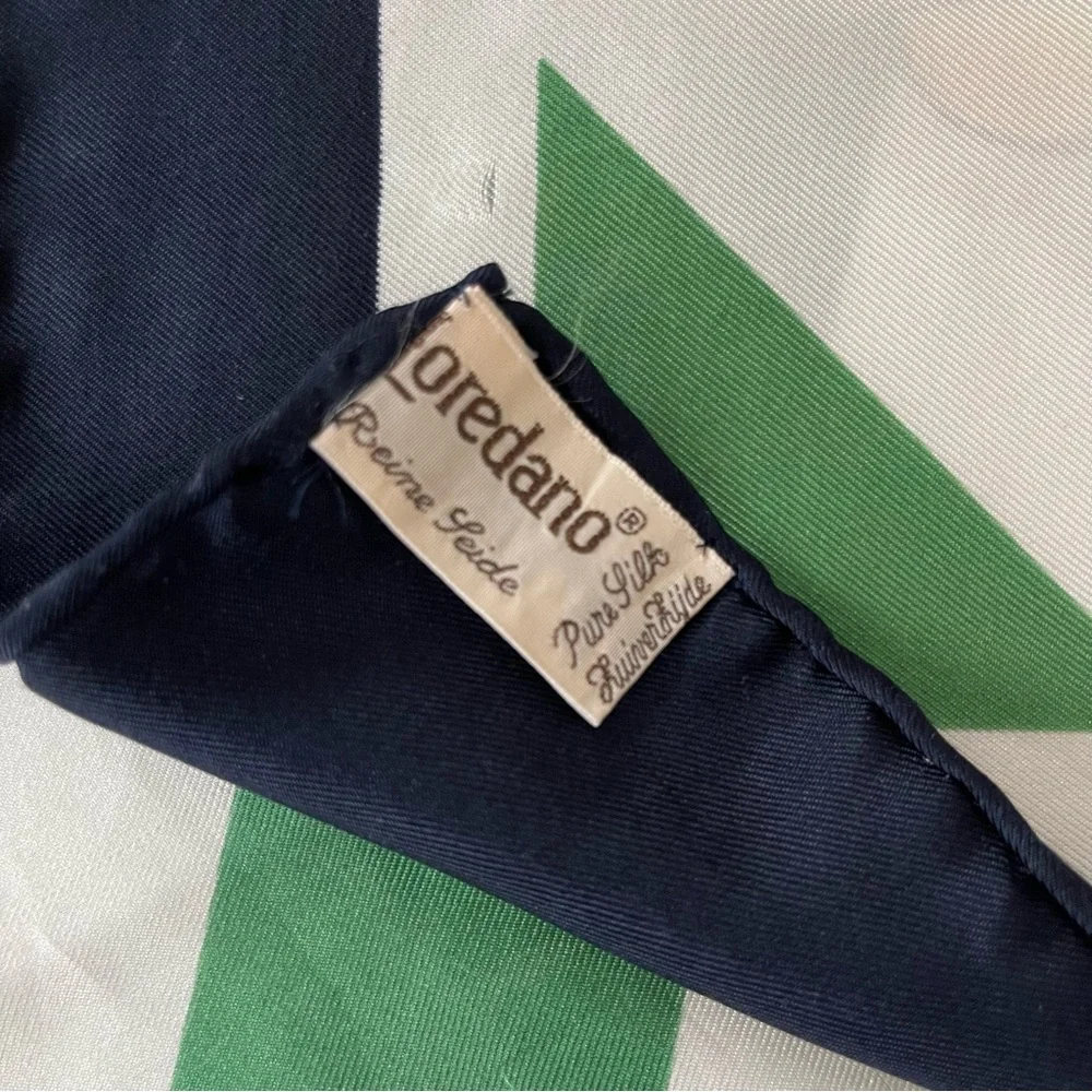 Vintage Loredano Nautical Silk Scarf